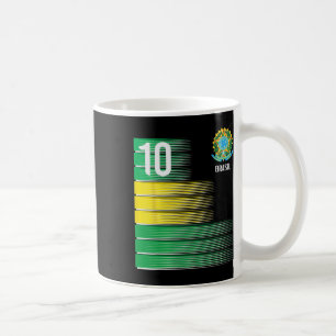 Brasil Flag Number 10 Brazil Soccer Men Women Boys Coffee Mug