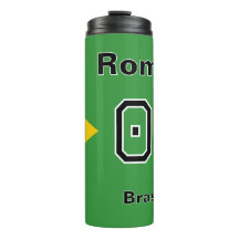 Brasil Flag Personalised Soccer Player Name Number