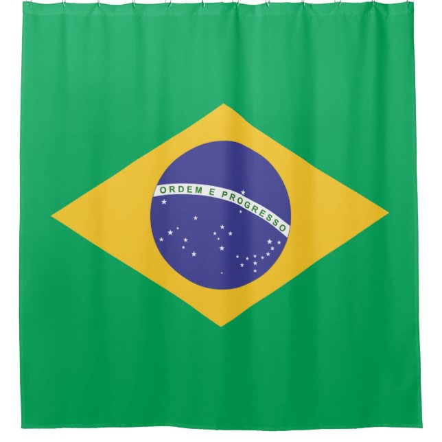 Brasil flag shower curtain (Front)
