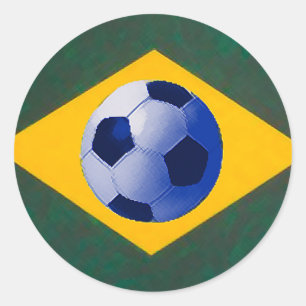 BRASIL FOOTBALL LOVERS CLASSIC ROUND STICKER