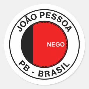 Brasil Joao Pessoa Paraiba PB Bandeira Stamp Classic Round Sticker