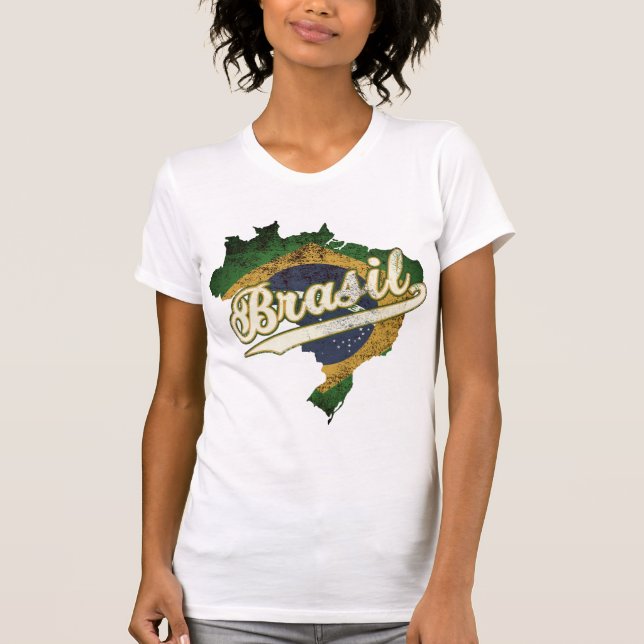Brasil Map T-Shirt (Front)