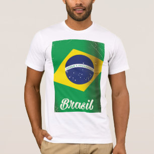 Brasil national flag vintage travel poster T-Shirt