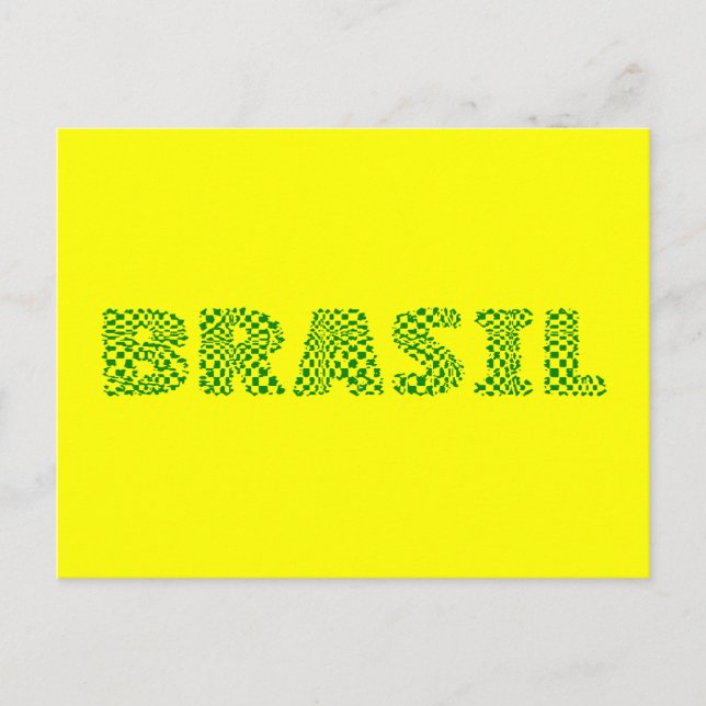 Brasil Optical Logo - Brazilian forest green Postcard (Front)
