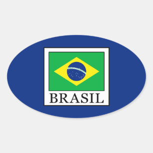 Brasil Oval Sticker