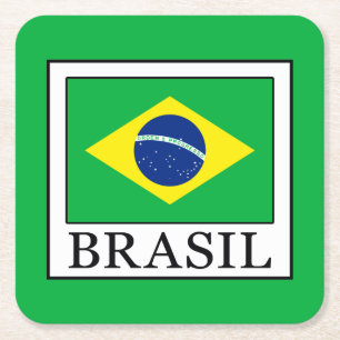 Brasil Square Paper Coaster