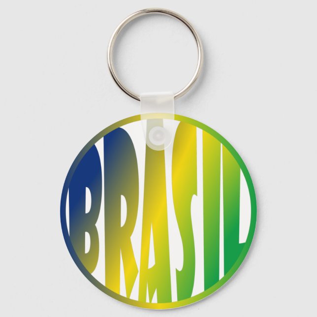 Brasil Verde Amarelo Key Ring (Front)