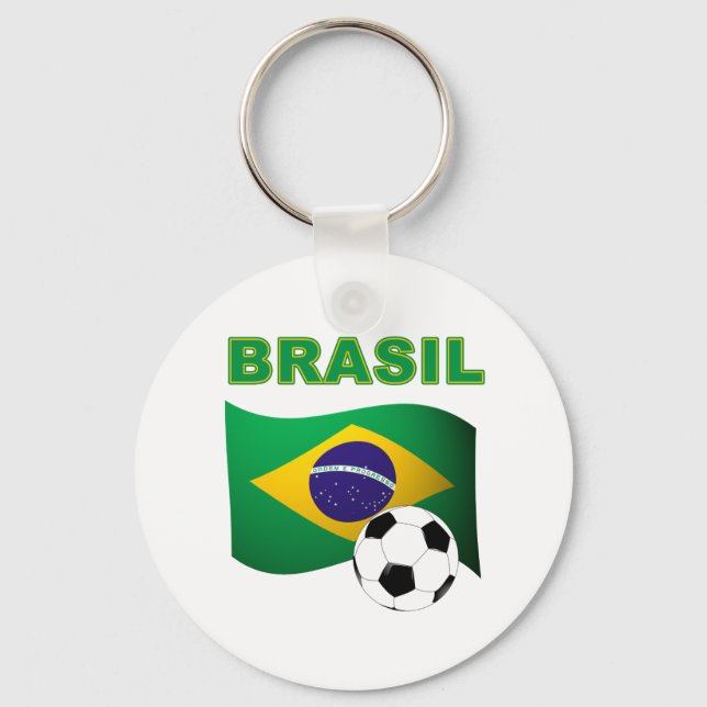 Brasil World Cup t-shirt Key Ring (Front)