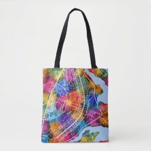 Brasília Brazil City Map Tote Bag