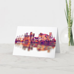 Brasilia Brazil Skyline Holiday Card