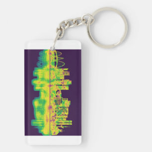 Brasilia Brazil Skyline Key Ring