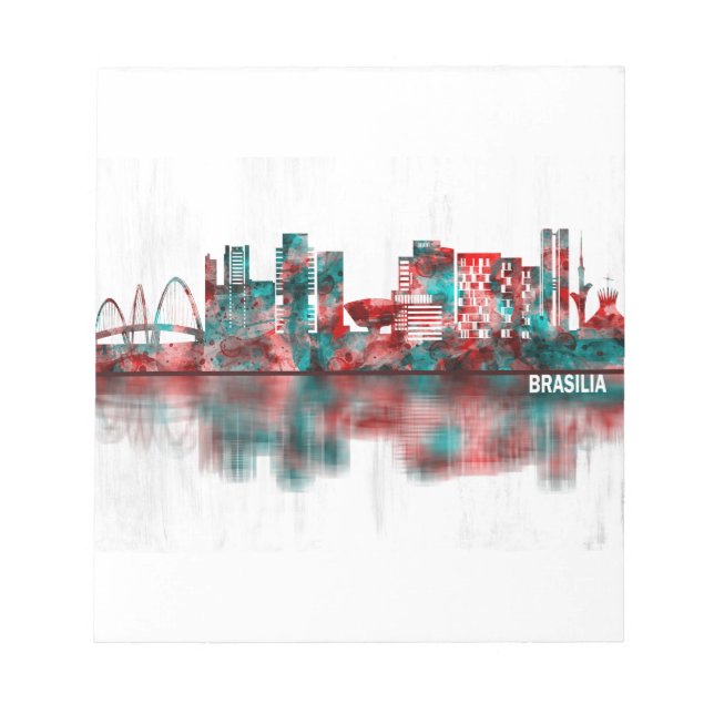 Brasilia Brazil Skyline Notepad (Front)