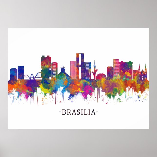 Brasilia Brazil Skyline Poster (Front)