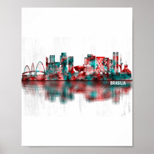 Brasilia Brazil Skyline Poster