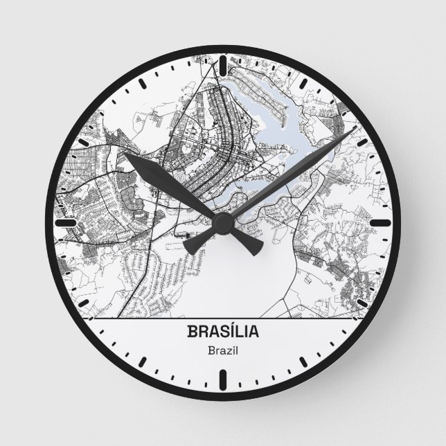 Brasilia Clock City Line Art (Front)