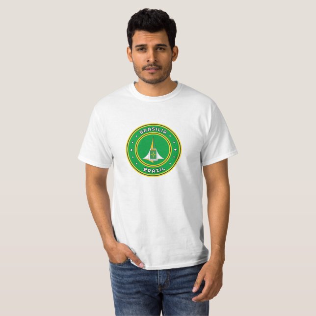 Brasilia Coat Of Arms Brazil T-Shirt (Front Full)