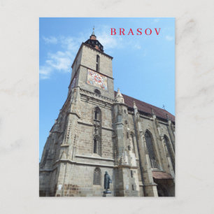 Brasov Black Church view postcard