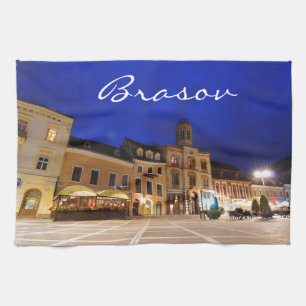 Brasov in Transylvania, Romania Tea Towel