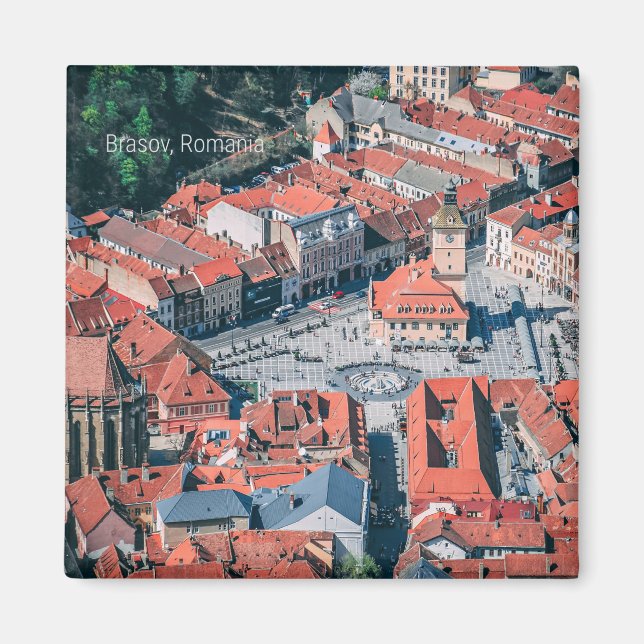 Brasov, Romania cityscape photograph Magnet (Front)