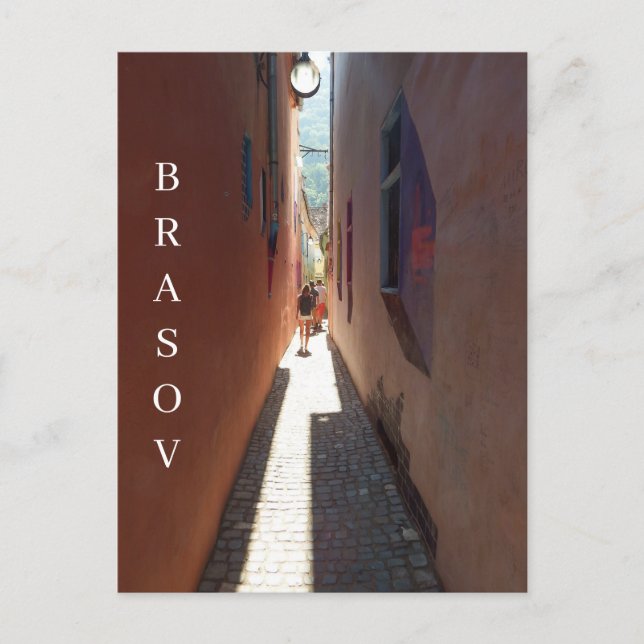 Brasov Rope Street view postcard (Front)
