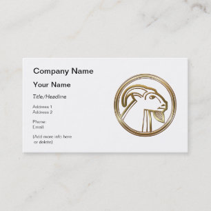 Brass and Copper Capricorn Zodiac Astrology Business Card