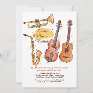 Brass and String Instruments Invitation