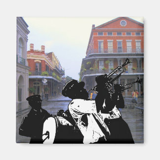 Brass Band French Quarter New Orleans Magnet
