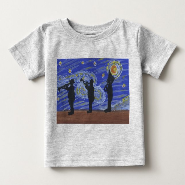 Brass Band on Stormy Night Baby T-Shirt (Front)