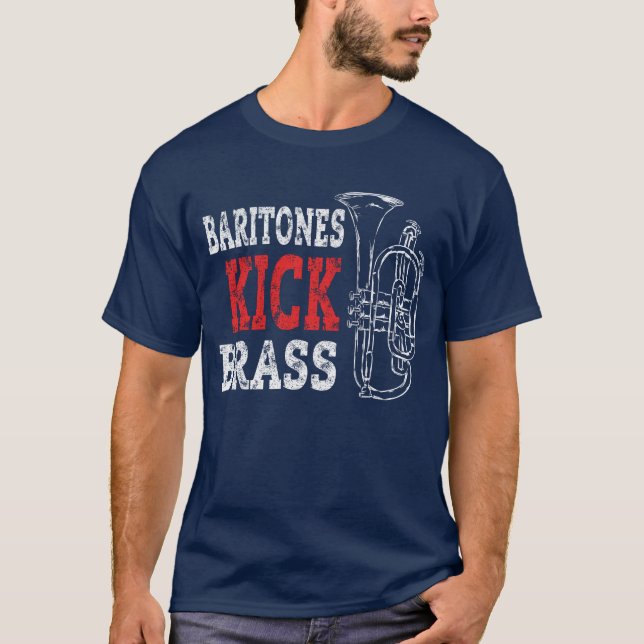Brass Baritone Euphonium Marching Band Gift Shirt (Front)