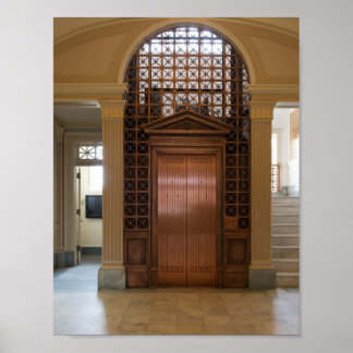 Brass Cage Elevator Poster