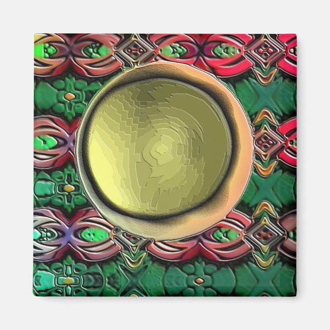 Brass Centre Magnet brass moon (Front)