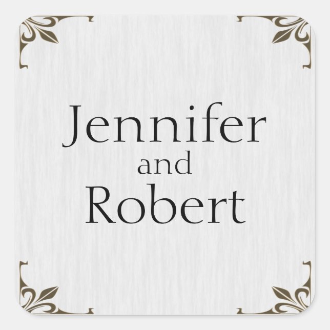 Brass Clock 1st Wedding Anniversary Envelope Seal (Front)