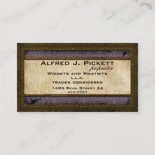 Brass Frame Steampunk Cogs Business Card