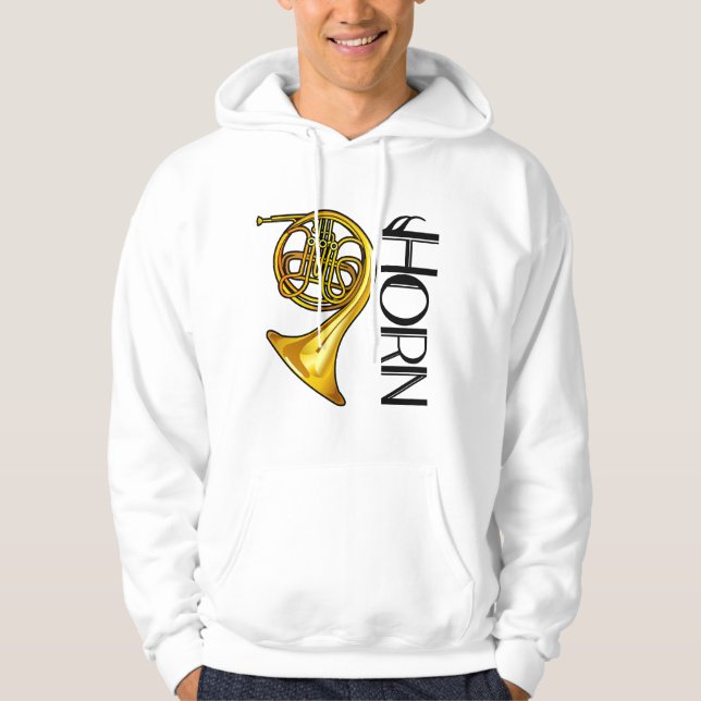 Brass French Horn T-shirt Hoodie (Front)