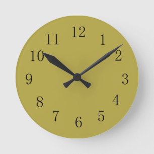 Brass Green Wall Clock
