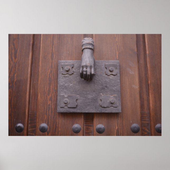 Brass hand door knocker Poster (Front)