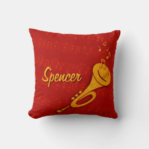 Brass instrument personalised name pillow