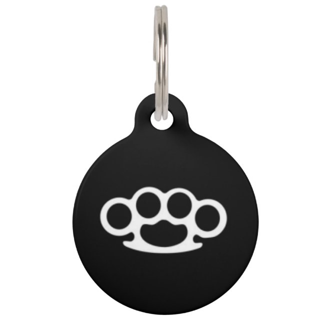 Brass Knuckle Pet ID Tag (Front)