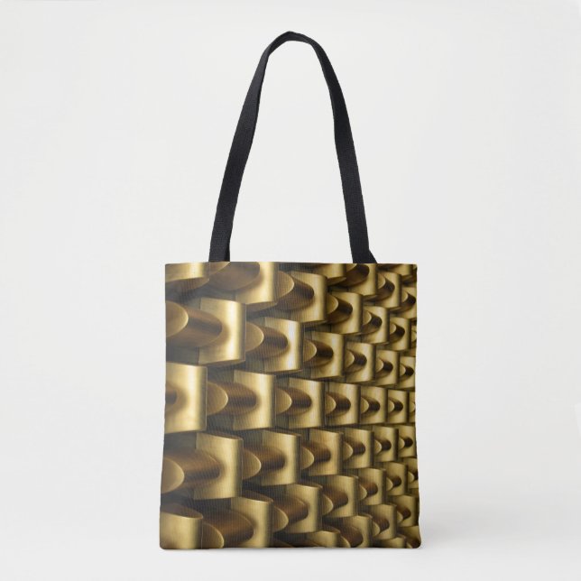 Brass metal frame tote bag (Front)