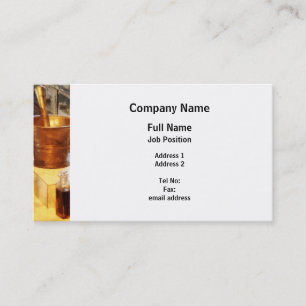 Brass Mortar and Pestle Business Card