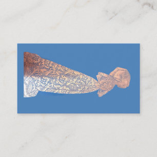Brass rubbing mediaeval lady business card