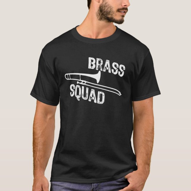 Brass Squad   Trombone Player T-Shirt (Front)