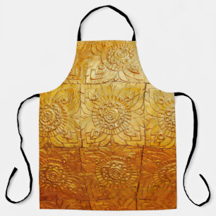 Brass square with patternabstract, art, graphic de apron