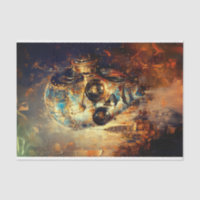 Brass Steampunk Robot Head, Gold DG3G Decoupage