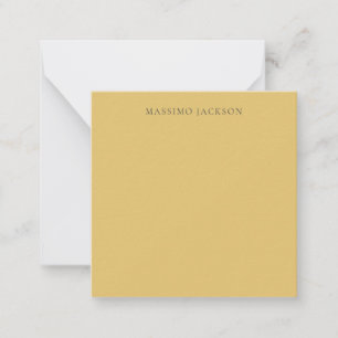 Brass Yellow Minimalist Plain Modern Aesthetic Card
