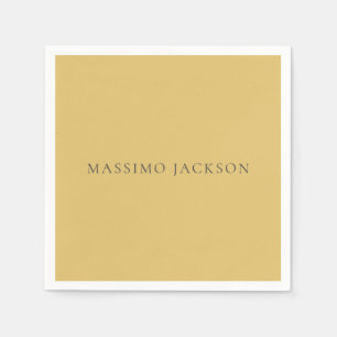 Brass Yellow Minimalist Plain Modern Aesthetic Napkin