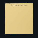 Brass Yellow Minimalist Plain Modern Aesthetic Notepad<br><div class="desc">An ideal design for those looking for an aesthetic look. It immediately stands out with its extremely simple and elegant appearance.</div>
