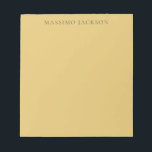 Brass Yellow Minimalist Plain Modern Aesthetic Notepad<br><div class="desc">An ideal design for those looking for an aesthetic look. It immediately stands out with its extremely simple and elegant appearance.</div>