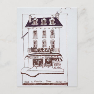 Brasserie La Renaissance Place du Marche, Dinan Postcard