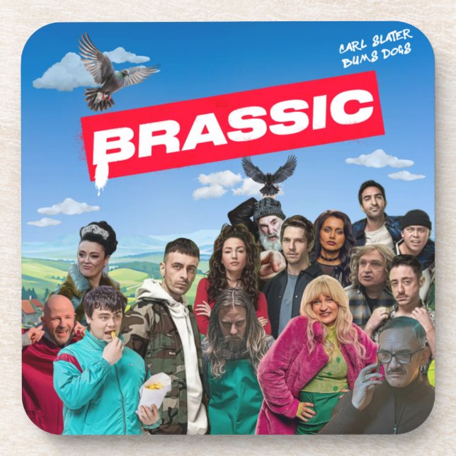 Brassic Coaster Set Pack of 6 Plastic (Front)